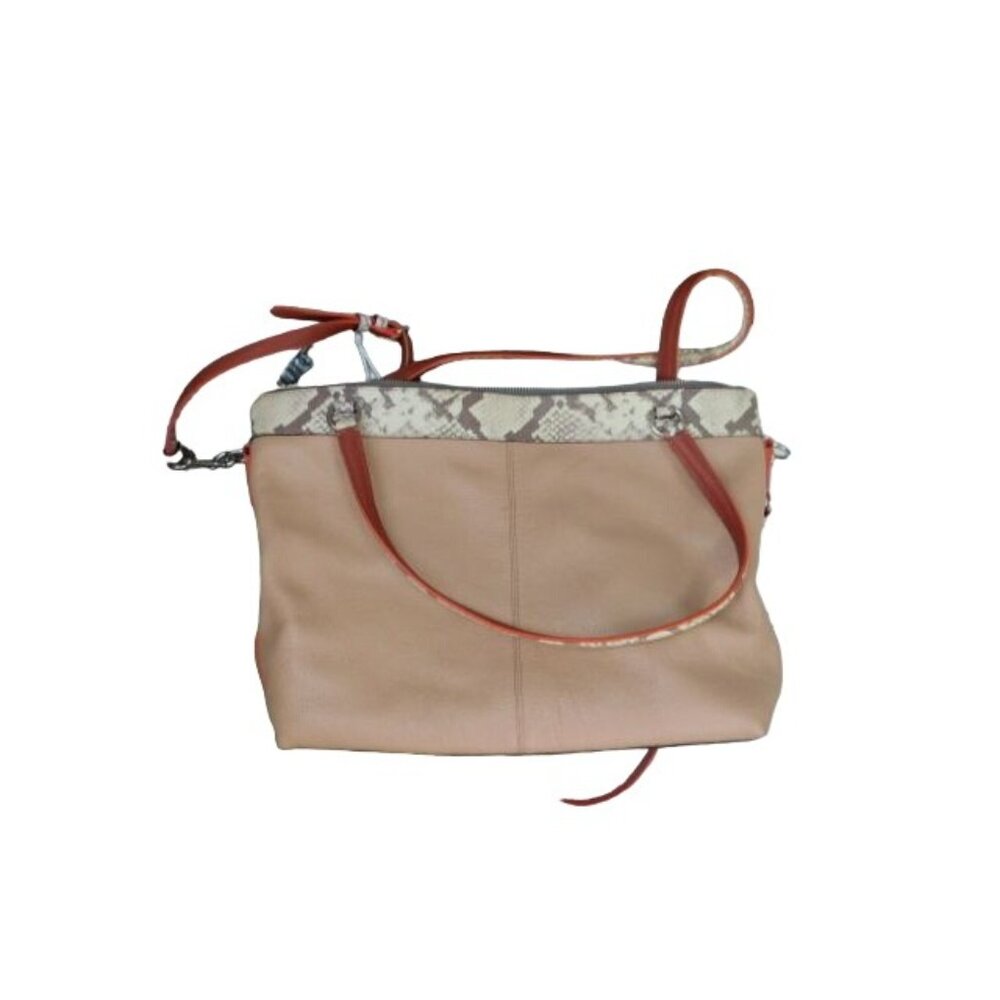 Coach Pink Snakeskin Convertible Crossbody Leather Handbag F11759 W/Dustbag